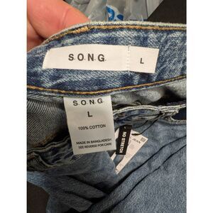 NWT SONG Maternity Barrel Jeans Women's Large